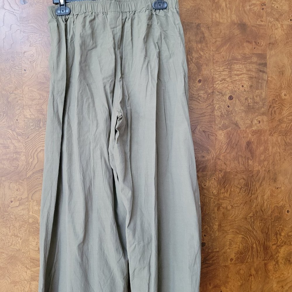 Lilith slacks, made in France, loden green, size small